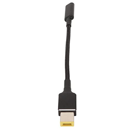 Diyeeni 100W PD USB C Laptop Charging Cable Adapter for ThinkPad X1 Carbon 2nd 3rd 4th, X1 Yoga 1st, T Z E Series, Slim Tip to USB C DC Converter, Aluminum Housing, Portable Charging Cord
