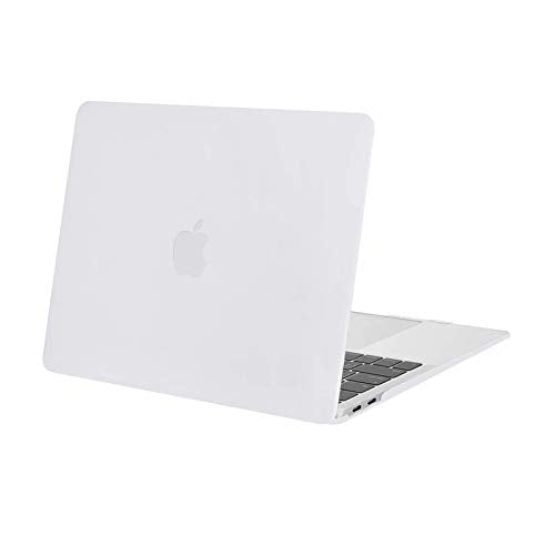MOSISO Compatible with MacBook Air 13 inch Case M1 2022-2018 | Touch ID Plastic Hard Shell Cover Compatible with MacBook Air 13.3 inch Case, A2337 M1 A2179 A1932, White - color: White