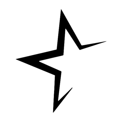 2-Pack Hollow Star Car Decal Suitable for Decorating Laptops, Trucks, Off-Road Vehicle Doors, and Rear Windows - a Fuel Tank Lid Sticker, 4.72"x5.51"-BD30 (Black) - color: Black