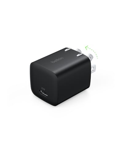 Belkin USB C Charger Block 25W – PD3.0 PPS Super Fast Charging - Samsung Galaxy S26, S25, Apple iPhone 17, Air, Pro, Pro Max, AirPods, Apple Watch, Google Pixel 10, Nintendo Switch, etc - Black - style: New Gen