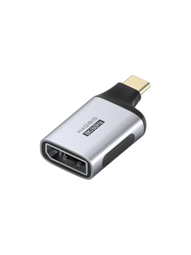 Hagibis USB C to DisplayPort 1.4 Adapter, 8K@60Hz 4K@240Hz 2K@360Hz DP Female to Type-C Male Connector Converter for MacBook,iPhone 17 16 15 Pro Max, iPad Pro (ZJTN06) - color: ZJTN06
