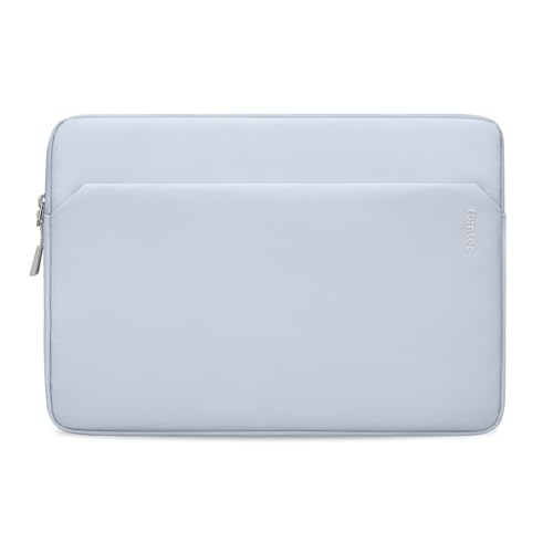 tomtoc Slim Laptop Sleeve Case for 13-inch 2026 New MacBook Air M5/A3449 M4/A3420 M3/A3113 M2/M1, Fits MacBook Neo A18 Pro, Water-Resistant Protective Carrying Case with Accessories Pocket - color: Light Blue, size: 13-inch for Macbook Air/Pro