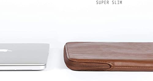 Comfyable Slim Protective Laptop Sleeve, PU Leather Bag Compatible with 15" MacBook Air (Snug Fit) M5 & 14" MacBook Pro M5 Pro/Max 2026 (Loose Fit), Brown - color: Brown, size: Snug Fit for MacBook Air 15-in