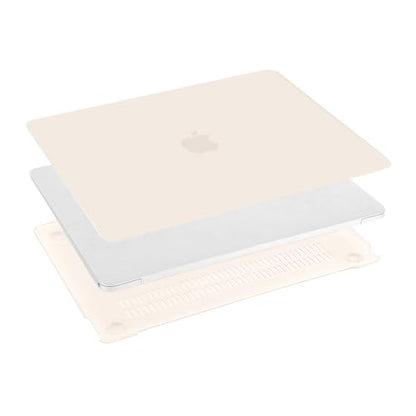 MOSISO Compatible with MacBook 12 inch Case A1534,2017-2015, Beige | Protective Scratch-Resistant Plastic Hard Shell Case & Keyboard Cover Skin - color: Beige