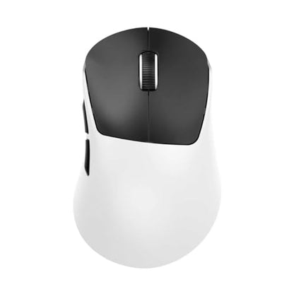 hunart H6 49g Wireless Mouse, Bluetooth & 2.4GHz, Rechargeable, Black＆White | Silent Clicks, USB-C Charging, Two Ways to Connect, Lightweight Right-Hand Ergonomic Comfort, For Laptop, Computer, Mac - color: Black and White