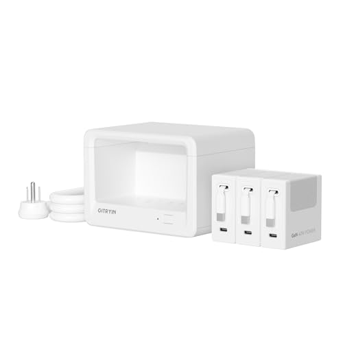11-in-1 Desktop Charging Station with 3 Retractable Wall Chargers, 40W USB-C Power Strip with 5 AC, 3 USB C, 3 Type-C 33.5in Cables, Extension Cord with 1020J Surge Protection for Home Office - size: With 3 Type-C Chargers