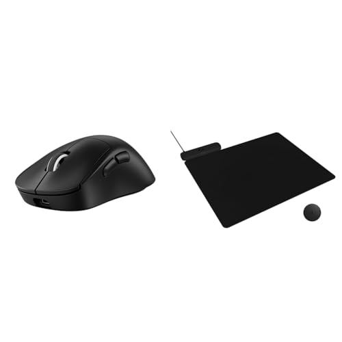 Logitech G Pro X Superlight 2 DEX Lightspeed Wireless Gaming Mouse + Powerplay 2 Wireless Charging Mouse Pad Bundle - Black - color: Black, size: Right-handed, style: Mouse + PowerPlay 2