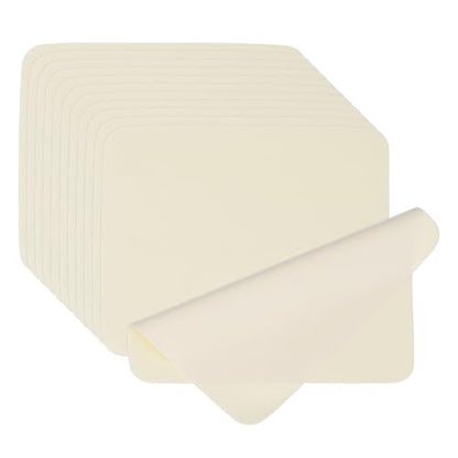 PATIKIL Glasses Cleaning Cloth 6.9" x 5.7", 12 Pcs Microfiber Eyeglasses Cleaner Cloths Soft Suede Wipe Screen for Camera Len Eyeglass Screens Phones Smart Devices, Beige - color: Beige, size: 6.9" x 5.7"