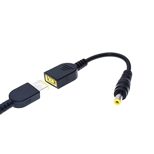 JMT DC 7.9 x 5.5mm Round Jack to Square USB Plug Converter Laptop Power Adapter Connector Cable Compatible for Lenovo ThinkPad IBM Charger (15cm,5.5x2.5mm Male-USB Female) - color: 5.5x2.5mm Male-USB Female