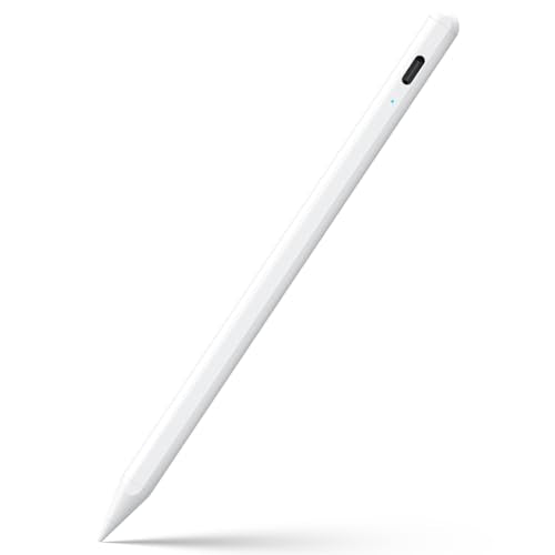 Jamjake Stylus Pen for iPad 6-11th Gen 2X Fast Charge, Palm Rejection-White | Tilt Sensitivity, USB-C Charge, Compatible with 2018-2026 Apple Pencil iPad Pro 11/12.9/13, Air 3/4/5/M2/M3/M4, mini 5/6/7 - color: White