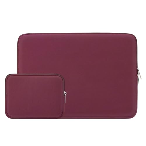 RAINYEAR 13 Inch Laptop Sleeve Case with Accessories Pouch, Compatible with 13.3" MacBook Air/Pro M1 M2 M3 M4 M5 A3449 A3240 A3113 A2681 A2338 (Red) - color: Red, size: 13"