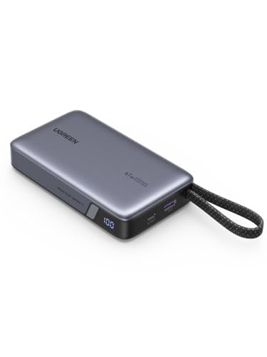 UGREEN Nexode Power Bank, 20000mAh 67W Laptop Portable Charger with Built-in USB-C Cable, 72Wh Fast Charging Business Travel Battery Pack for MacBook Pro/Air/ipad/iPhone 17/Samsung S25 Ultra