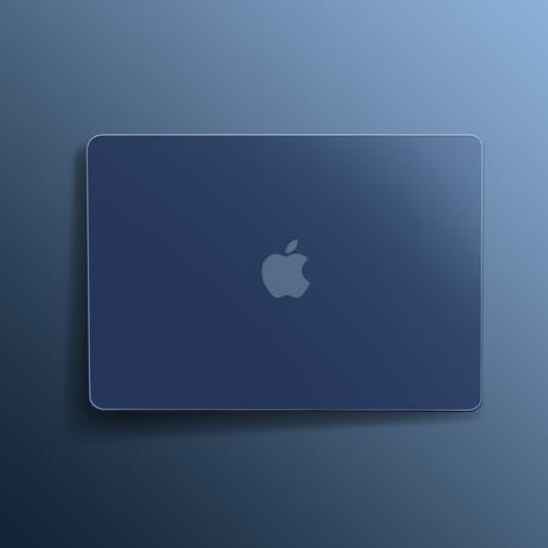 EooCoo for MacBook Air 13.3 inch Case with Keyboard and Screen Protector | Ultra Thin and Transparent, Hard Case Compatible with MacBook Air 13.3 inch M1 Chip 2021-2018 with Retina Display - color: Crystal Midnight