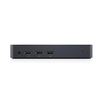 Dell USB 3.0 Ultra HD/4K Triple Display Docking Station (D3100), Black | Ultra HD and 4K support for compatible computers and monitors