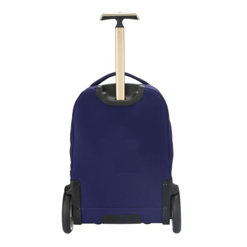 Rolling Laptop Bag with Quiet Wheels for 15.6 Inch Laptop, 6inch Large Wheel Roller Bag,Backpack with Wheels, Wheeled Computer Bag, T5- Wildflower Bouquet - color: T5- Wildflower Bouquet
