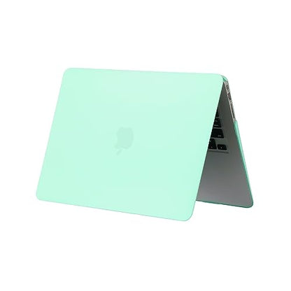 RUBAN Case Compatible with MacBook Air 13 Inch (Models: A1369 & A1466, Older Version 2010-2017 Release), Slim Snap On Hard Shell Protective Cover and Keyboard Cover (Cream Green) - color: Cream Green