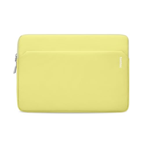 tomtoc Custom-Fit Slim Sleeve for 13-inch MacBook Neo A18 Pro A3404, Water-Resistant Protective Case with Accessory Pocket - color: Citrus, size: 13-inch for MacBook Neo
