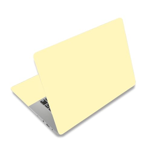 15-15.6 inches Netbook Laptop Skin Sticker Decal Reusable Cover Protector for 11.6 12 13 13.3 14 15 15.4 Notebook Chromebook Easy to Apply Remove, Scratch-Resistant Waterproof I Light Yellow - color: Light Yellow