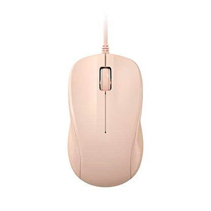 USB Silent Wired Computer Mouse with Easy Click for Office and Home, 1200DPI, Premium and Portable, Compatible with Windows PC, Laptop, Desktop, Notebook (Pink) - color: Pink