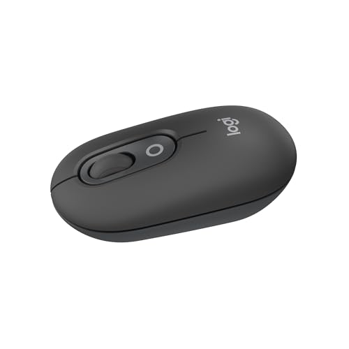 Logitech POP Mouse, Compact and Portable Wireless Bluetooth - Graphite | Compact, portable, programmable buttons, quiet clicks, easy-switch for up to 3 devices, laptop, tablet, PC - color: Graphite