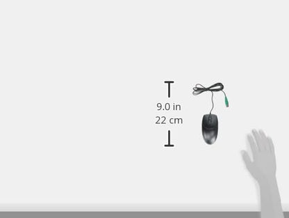 Adesso 3 Button Desktop PS/2 Optical Scroll Mouse, Black - style: PS/2