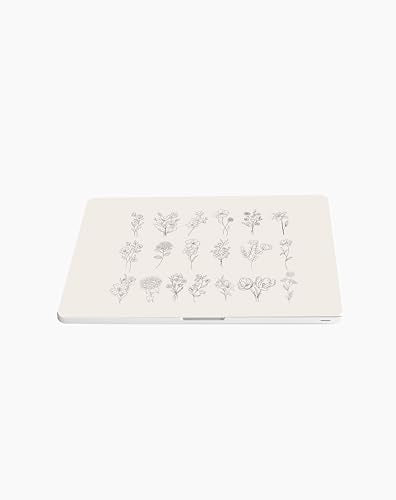Laptop Skin Sticker Cover Decal - Flower Decal - Universal Size - Fits All laptops up to a 16” Diagonal Size | Easy to Apply, Remove and Change Styles (Hand Drawn Flowers) - style: Hand Drawn Flowers