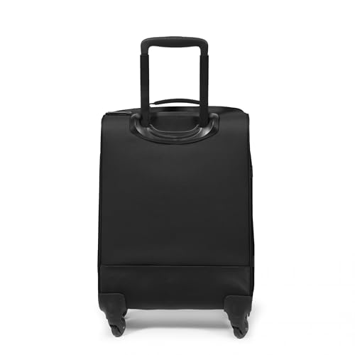 EASTPAK TRANS4 S – 44L Small Cabin Wheeled Luggage, Two Compartments, TSA Lock, 360° Spinner Wheels, and Telescopic Handle, Black - color: Black, size: 44 Liter Carry On