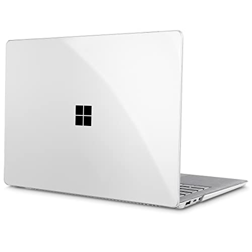 May Chen Case for 13.5" Microsoft Surface Laptop 3/4/5 with Alcantara Palm Rest Model 1867 1958 1959 (2019 2021 2022), Plastic Hard Shell Case with Keyboard Cover + Screen Protector, Crystal Clear - color: Crystal Clear