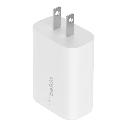 Belkin USB C Charger Block 25W - Power Delivery PPS Super Fast Charging - Apple iPhone 17, Air, Pro, AirPods, Samsung Galaxy S25, iPad, AirPods, Google Pixel 10, Nintendo Switch 2 & More - White - style: Old Gen