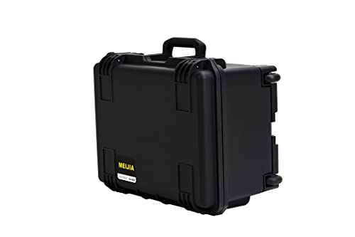 MEIJIA Premium Waterproof Rolling Hard Camera Case,Hard Protective Case with customizable fit foam and wheels,Full Protection with Light&Convenient Design,Elegant Black (21.2"x16"x10.51") - size: 21.2"x16"x10.51"