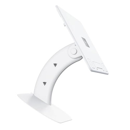 Cabilock Ergonomic Laptop Holder and Riser Stand with Anti-Slip Base, Portable Foldable White Laptop Support for Desk Reading and Study