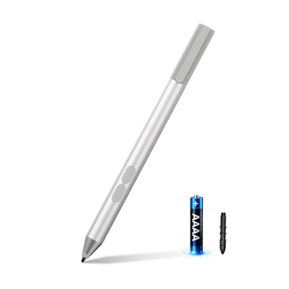 Pen for Surface Pro 11/10/9/8/X, Surface Laptop/Book/Go/Studio, Kobo | Palm Rejection, 1024 Pressure, 2500H Battery Life Active Stylus Pencil for Student Note-Taking & Artist Business Drawing - color: Platinum