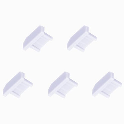 5 PCS Micro USB Port Anti-dust Plugs, Silicone Covers Caps Stoppers, Port Protector for PC Laptop Notebook Computers, Other Devices, 0.26 x 0.09 (LxW) - size: Micro USB/Transparent/5 PCS