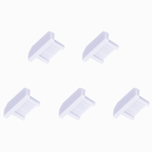 5 PCS Micro USB Port Anti-dust Plugs, Silicone Covers Caps Stoppers, Port Protector for PC Laptop Notebook Computers, Other Devices, 0.26 x 0.09 (LxW) - size: Micro USB/Transparent/5 PCS