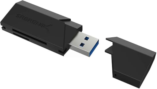 SABRENT SuperSpeed 2 Slot USB 3.0 Flash Memory Card Reader for Windows, Mac, Linux, and Certain Android Systems Supports SD, SDHC, SDXC, MMC/MicroSD, T Flash [Black] (CR-UMSS) (Pack of 5) - size: SuperSpeed USB 3.0 Reader (Pack of 5)