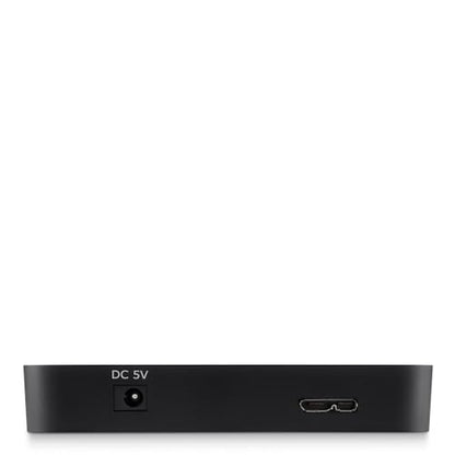 Belkin 4-Port USB 3.0 Hub – SuperSpeed Powered Station with 5 Gbps Data & Charging, Compact Desktop Adapter for Laptops, iPhone Chargers, Printers, Storage Devices – Black
