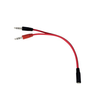 3.5MM Auditory Y Splitter Cable 20CM 1 Male/Female to 2 Male/Female for Headphones and Microphone Flat Wire Headsets Microphone - color: 2 male and 1 female