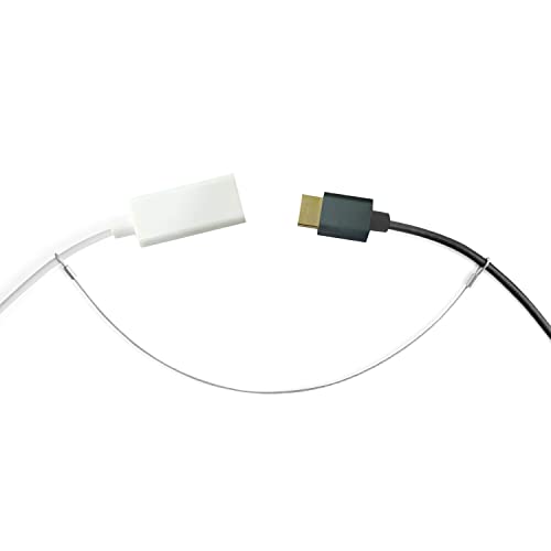 5 Pack Adjustable Cable Tether Universal Computer Adapter Lock Kit DIY Kit Stainless Steel wiht Nylon Coat Tether Computers/Dongles/HDMI/VGA/DP/Mac Adapter - size: 5