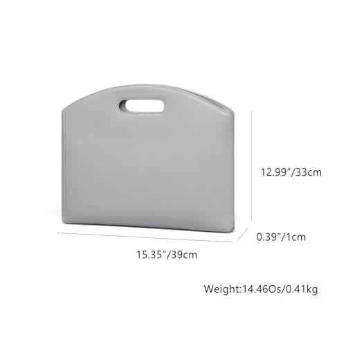 Official Document Computer Bag Stylishly Sleek with Multiple Compartments and Easy to Carry Design - color: Shark Gray/Pu