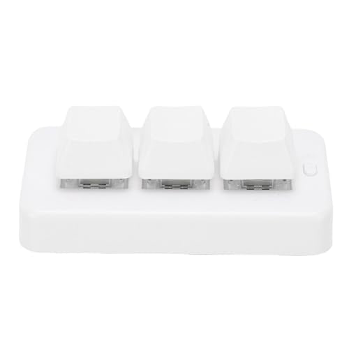 GOWENIC 3 Key Keyboard, Multi System Compatibility, Customizable Mechanical Keypad, Compact and Portable, for Universal Computer (White OEM: 75503-35061-A0, 7550335061A0) - color: White OEM: 75503-35061-A0, 7550335061A0