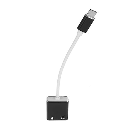 Alomejor USB C Microphone Adapter, Aluminum Alloy Type C Sound Card, 7.1 Channel Audio Output, Plug and Play, Compact 13g External USB Sound Card for Desktop Laptop Gaming