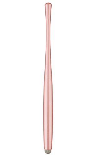 Slim Waist Stylus Pen for Touch Screen, Compatible with iPad, iPhone, Kindle Fire, 8 Extra Replaceable Hybrid Fiber Tips (Pink, Purple, Blue, Rose Gold) - color: Pink/Purple/Blue/Rosegold