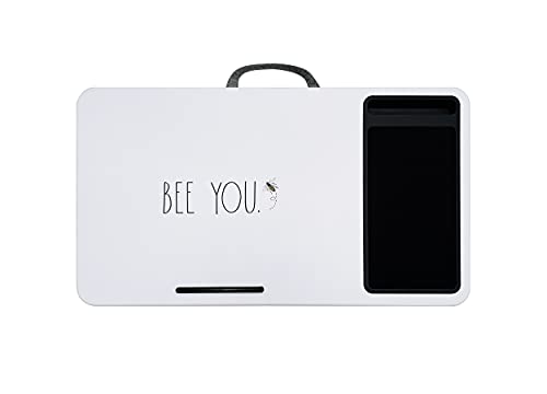 Rae Dunn Lap Desk - Laptop Pillow Lap Desk - Portable Work Table with Cushion for Bed, Couch, Car - Use for Writing, Reading, Eating and Computer Use - Suitable for Kids and Adults - size: 17.5” x 13.5” x 2.5” (dual cushion, mouse pad)
