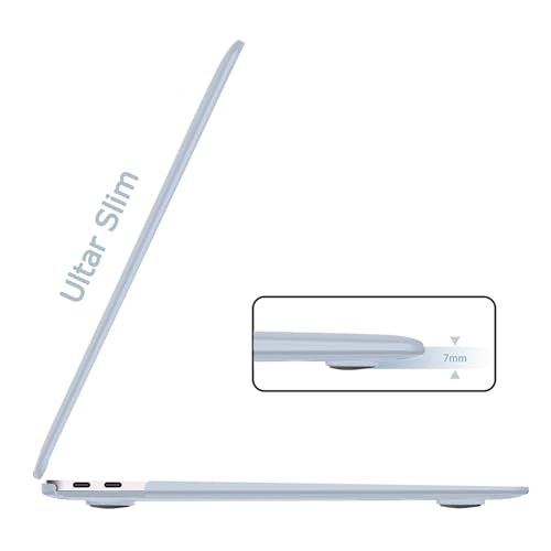 B BELK Compatible with MacBook Air 13 inch Case M1 2021 2020 2019 2018 | Matte Plastic Hard Shell for MacBook Air 13.3 inch Case A2337 A2179 A1932 with Keyboard Cover & Screen Protector, Baby Blue - color: Baby Blue