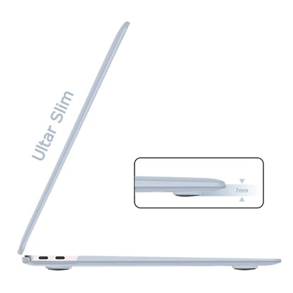 B BELK Compatible with MacBook Air 13 inch Case M1 2021 2020 2019 2018 | Matte Plastic Hard Shell for MacBook Air 13.3 inch Case A2337 A2179 A1932 with Keyboard Cover & Screen Protector, Baby Blue - color: Baby Blue