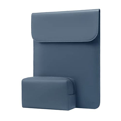 MOSISO Laptop Case 13.3 inch, 13-13.3 inch Laptop Sleeve Compatible with MacBook Neo 13 A18 Pro A3404 /Air 13/Pro 13/Pro 14 M5 M4 M3 M2 M1, Faux Suede Leather Case with Small Bag, Peacock Blue - color: Peacock Blue