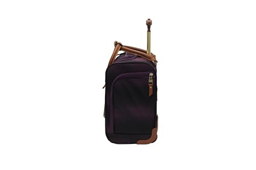 Steve Madden Designer 15 Inch Carry on Suitcase- Small Weekender Overnight Business Travel Luggage- Lightweight 2- Rolling Spinner Wheels Under Seat Bag for Women (Shadow Purple) - color: Shadow Purple