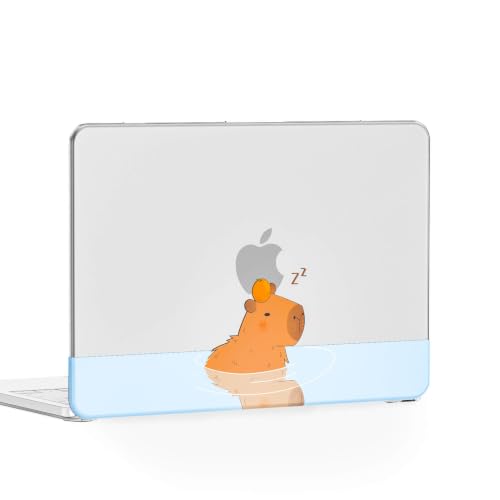 Feams for MacBook Neo 13 Inch Case 2026 A3404, Stylish Protective Clear Case Hard Shell Transparent Cover for MacBook Neo 13 Inch 2026 (A18 Pro Chip) with Keyboard Cover, Capybara - color: Capybara