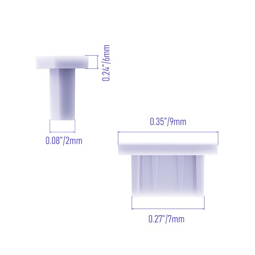 10 PCS Micro USB Port Anti-dust Plugs, Silicone Covers Caps Stoppers, Port Protector for PC Laptop Notebook Computers, Other Devices, 0.26 x 0.09 (LxW) - size: Micro USB/Transparent/10 PCS