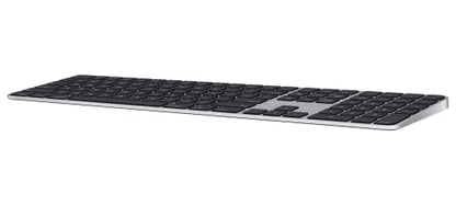 Apple Magic Keyboard with Touch ID and Numeric Keypad: Wireless, Bluetooth, Rechargeable. Works with Mac Computers with Apple Silicon; Japanese - Black Keys (Renewed) - color: Black Keys